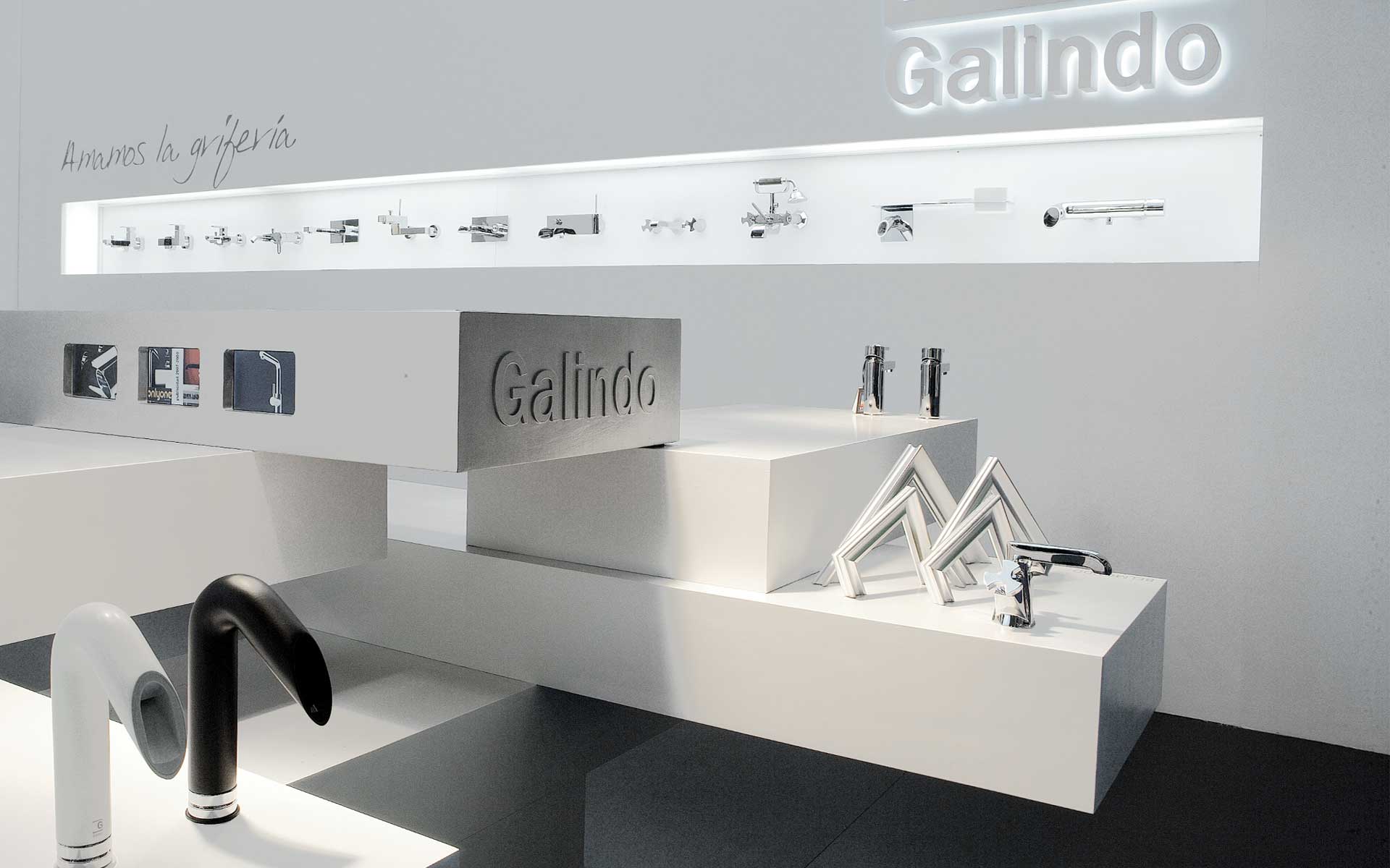 Construmat trade fair (EXPO) faucet stand design builded in Barcelona